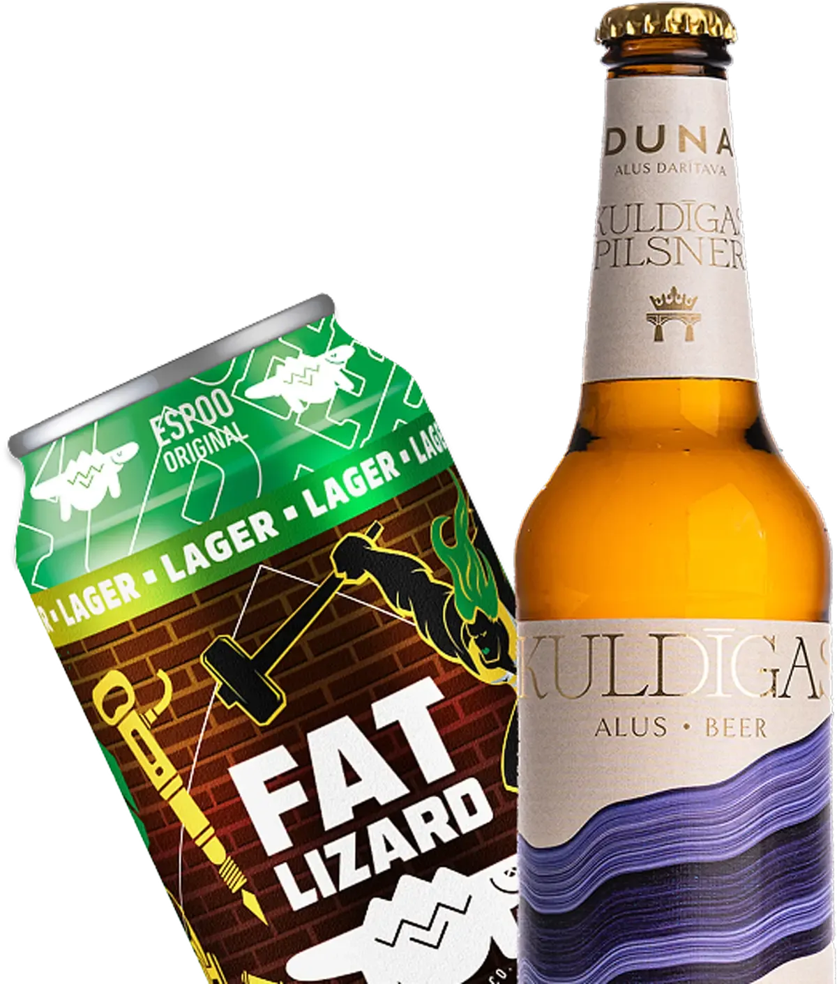 Duna und Fat Lizard Bier